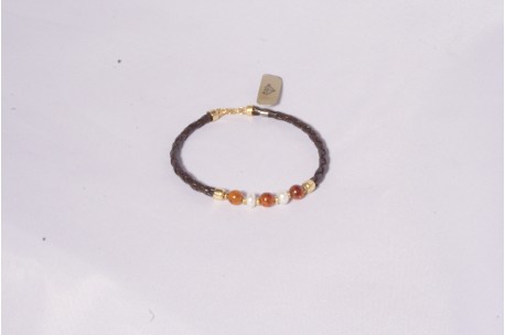 bracciale donna oro pietre perle